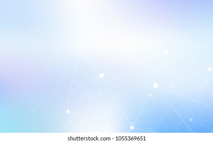 Light Pink, Blue vector cover with spots, lines. Decorative design in abstract style with triangle structure. Beautiful design for your business advert.