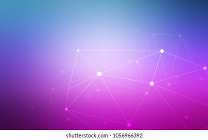 Light Pink, Blue vector cover with spots, lines. Modern abstract colorful illustration with spheres and lines. Beautiful design for your business advert.