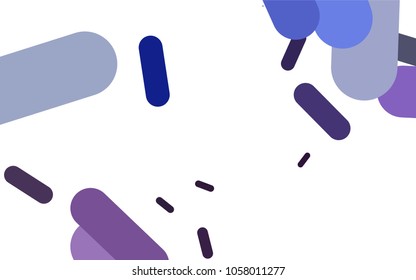 Light Pink, Blue vector cover with rounded stripes. Blurred decorative design in simple style with lines. The template can be used as a background.