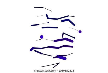 Light Pink, Blue vector cover with rounded stripes. Capsules on blurred abstract background with gradient. The template can be used as a background.