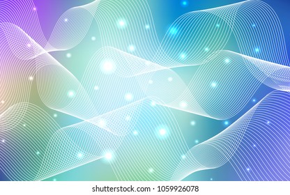 Light Pink, Blue vector cover with happy holiday ribbons. Modern geometrical abstract illustration with carnival ribbons. The pattern can be used for carnival, festival leaflets.