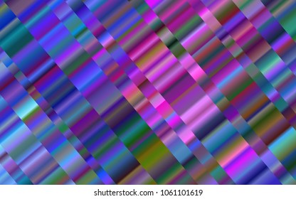 Light Pink, Blue vector cover with long lines. Lines on blurred abstract background with gradient. Best design for your ad, poster, banner.