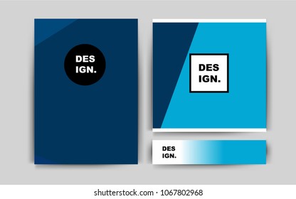 Light Pink, Blue vector cover for Envelopes. Beautiful colored sample in A4 size. Beautiful design for cover of notepads.