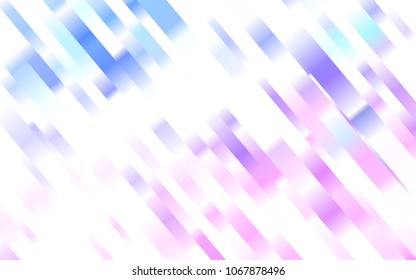 Light Pink, Blue vector cover with long lines. Modern geometrical abstract illustration with staves. Best design for your ad, poster, banner.