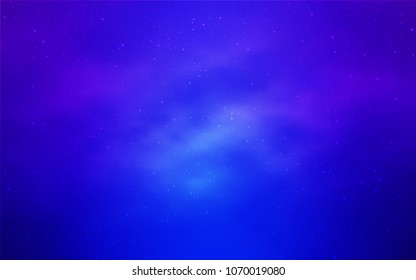 Light Pink, Blue vector cover with astronomical stars. Glitter abstract illustration with colorful cosmic stars. Smart design for your business advert.