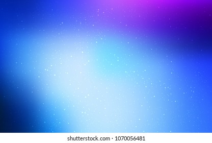 Light Pink, Blue vector cover with astronomical stars. Modern abstract illustration with Big Dipper stars. Template for cosmic backgrounds.