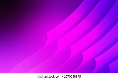 Light Pink, Blue vector cover with stright stripes. Lines on blurred abstract background with gradient. Pattern for ads, posters, banners.