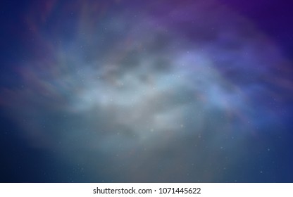 Light Pink, Blue vector cover with astronomical stars. Space stars on blurred abstract background with gradient. Pattern for astrology websites.