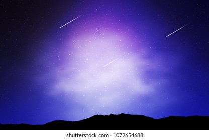 Light Pink, Blue vector cover with astronomical stars. Shining colored illustration with bright astronomical stars. Pattern for astrology websites.