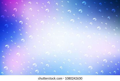Light Pink, Blue vector cover with spots. Abstract illustration with colored bubbles in nature style. The pattern can be used for aqua ad, booklets.