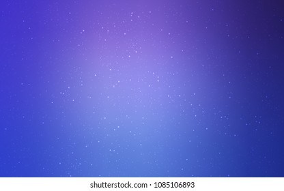 Light Pink, Blue vector cover with astronomical stars. Space stars on blurred abstract background with gradient. Template for cosmic backgrounds.