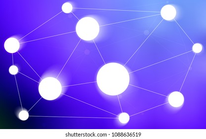 Light Pink, Blue vector cover with spots, lines. Decorative design in abstract style with triangle structure. Beautiful design for your business advert.