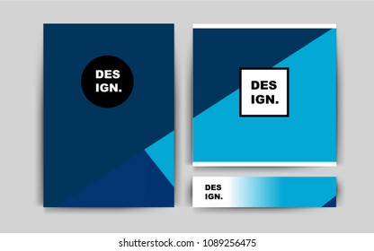 Light Pink, Blue vector cover for Envelopes. Booklet with textbox on colorful abstract background. Beautiful design for cover of notepads.