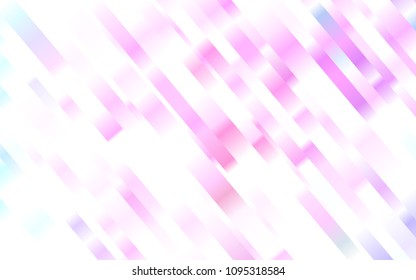 Light Pink, Blue vector cover with long lines. Decorative shining illustration with lines on abstract template. The pattern can be used for websites.