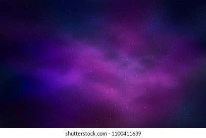 Light Pink, Blue vector cover with astronomical stars. Glitter abstract illustration with colorful cosmic stars. Pattern for futuristic ad, booklets.