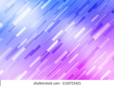 Light Pink, Blue vector cover with long lines. Lines on blurred abstract background with gradient. The pattern can be used for busines ad, booklets, leaflets