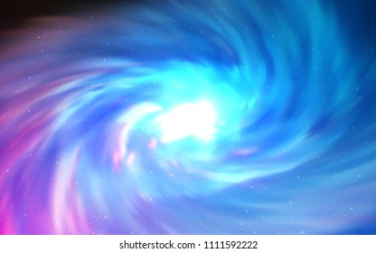 Light Pink, Blue vector cover with astronomical stars. Space stars on blurred abstract background with gradient. Best design for your ad, poster, banner.