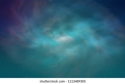 Light Pink, Blue vector cover with astronomical stars. Shining illustration with sky stars on abstract template. Pattern for futuristic ad, booklets.