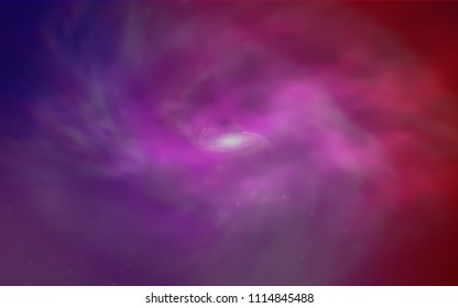 Light Pink, Blue vector cover with astronomical stars. Glitter abstract illustration with colorful cosmic stars. Pattern for astronomy websites.