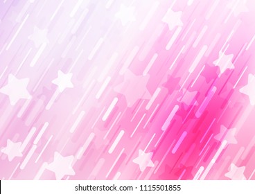 Light Pink, Blue vector cover with long lines. Shining colored illustration with narrow lines. The pattern can be used as ads, poster, banner for commercial.