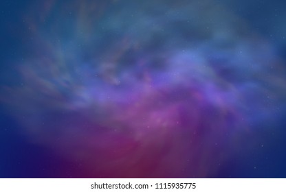 Light Pink, Blue vector cover with astronomical stars. Space stars on blurred abstract background with gradient. Pattern for futuristic ad, booklets.