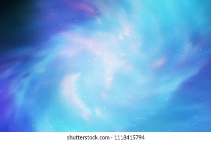 Light Pink, Blue vector cover with astronomical stars. Modern abstract illustration with Big Dipper stars. Template for cosmic backgrounds.