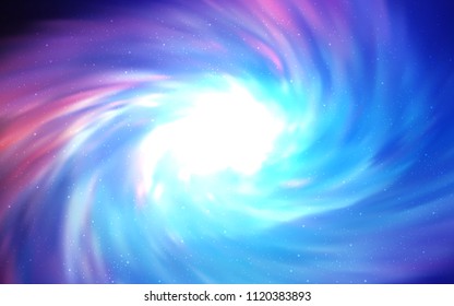 Light Pink, Blue vector cover with astronomical stars. Shining illustration with sky stars on abstract template. Best design for your ad, poster, banner.