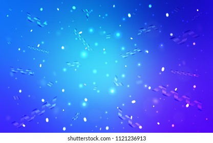 Light Pink, Blue vector cover with happy holiday ribbons. Beautiful colored illustration with ribbon in celebration style. The pattern can be used for new year ad, booklets.