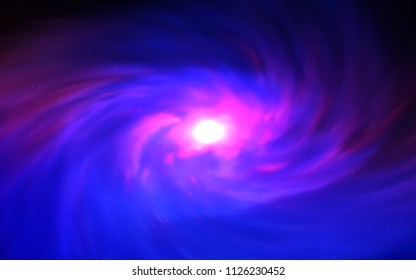 Light Pink, Blue vector cover with astronomical stars. Glitter abstract illustration with colorful cosmic stars. Smart design for your business advert.