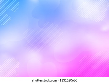 Light Pink, Blue vector cover with long lines. Decorative shining illustration with lines on abstract template. The pattern can be used for busines ad, booklets, leaflets