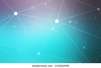 Light Pink, Blue vector cover with spots, lines. Design with connection of dots and lines on colorful background. Pattern can be used for beautiful websites.