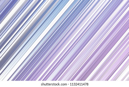Light Pink, Blue vector cover with long lines. Decorative shining illustration with lines on abstract template. The pattern can be used as ads, poster, banner for commercial.