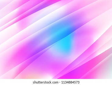 Light Pink, Blue vector cover with long lines. Shining colored illustration with narrow lines. The pattern can be used for websites.