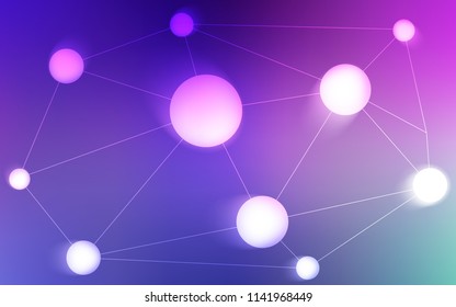 Light Pink, Blue vector cover with spots, lines. Abstract illustration with colorful discs and triangles. Pattern can be used for ads, leaflets.