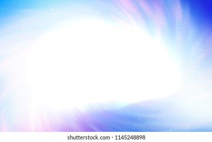 Light Pink, Blue vector cover with astronomical stars. Shining illustration with sky stars on abstract template. Template for cosmic backgrounds.