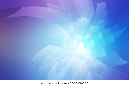 Light Pink, Blue vector cover with set of hexagons. Illustration with set of colorful hexagons. Pattern can be used for landing pages.