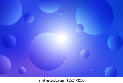 Light Pink, Blue vector cover with spots. Glitter abstract illustration with blurred drops of rain. New design for ad, poster, banner of your website.