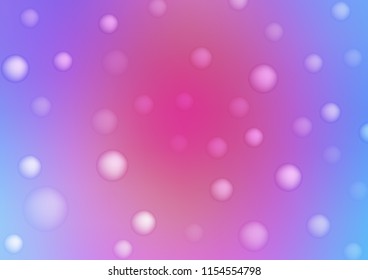 Light Pink, Blue vector cover with spots. Blurred decorative design in abstract style with bubbles. Completely new template for your brand book.