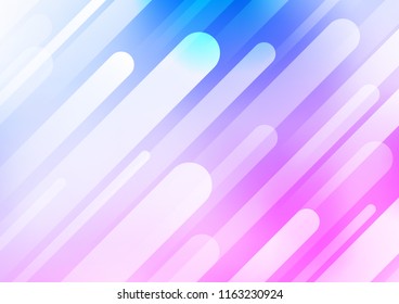 Light Pink, Blue vector cover with long lines. Glitter abstract illustration with colored sticks. The pattern can be used for busines ad, booklets, leaflets