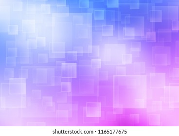 Light Pink, Blue vector cover in polygonal style. Abstract gradient illustration with rectangles. Pattern for busines ad, booklets, leaflets
