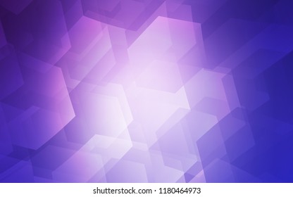 Light Pink, Blue vector cover with set of hexagons. Illustration with set of colorful hexagons. Pattern for ads, leaflets.