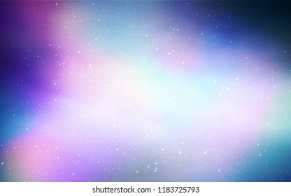 Light Pink, Blue vector cover with astronomical stars. Modern abstract illustration with Big Dipper stars. Pattern for astrology websites.