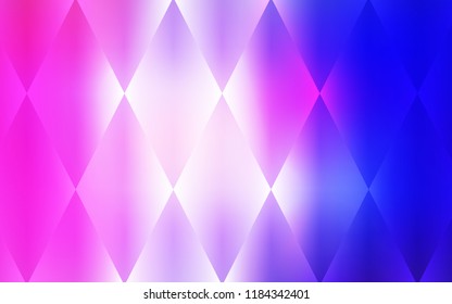 Light Pink, Blue vector cover in polygonal style. Abstract gradient illustration with rectangles. Pattern for commercials.
