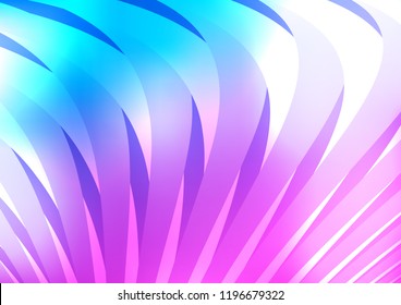 Light Pink, Blue vector cover with long lines. Decorative shining illustration with lines on abstract template. The pattern can be used as ads, poster, banner for commercial.