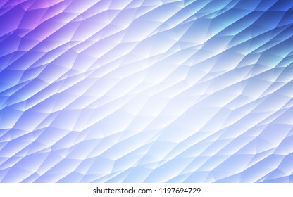 Light Pink, Blue vector cover in polygonal style. Glitter abstract illustration with triangular shapes. Pattern can be used for websites.