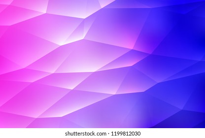 Light Pink, Blue vector cover in polygonal style. Decorative design in abstract style with triangles. Best design for your ad, poster, banner.
