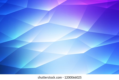 Light Pink, Blue vector cover in polygonal style. Illustration with set of colorful triangles. Smart design for your business advert.