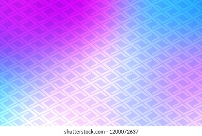 Light Pink, Blue vector cover in polygonal style. Abstract gradient illustration with rectangles. Pattern for busines ad, booklets, leaflets