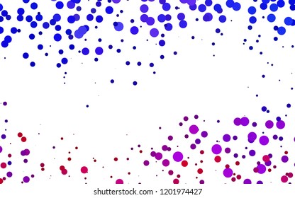 Light Pink, Blue vector cover with circles. Blurred decorative design in abstract style with bubbles. Pattern for beautiful websites.