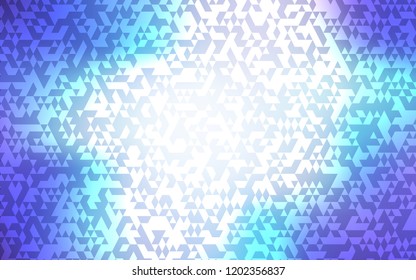 Light Pink, Blue vector cover in polygonal style. Triangles on abstract background with colorful gradient. The template can be used as a background.